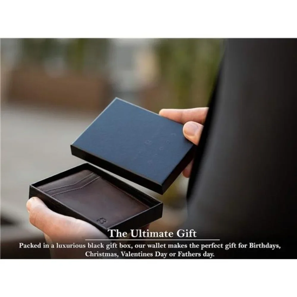 Slim RFID-Blocking Front Pocket Men's Mini Bifold Wallet with Card Holder
